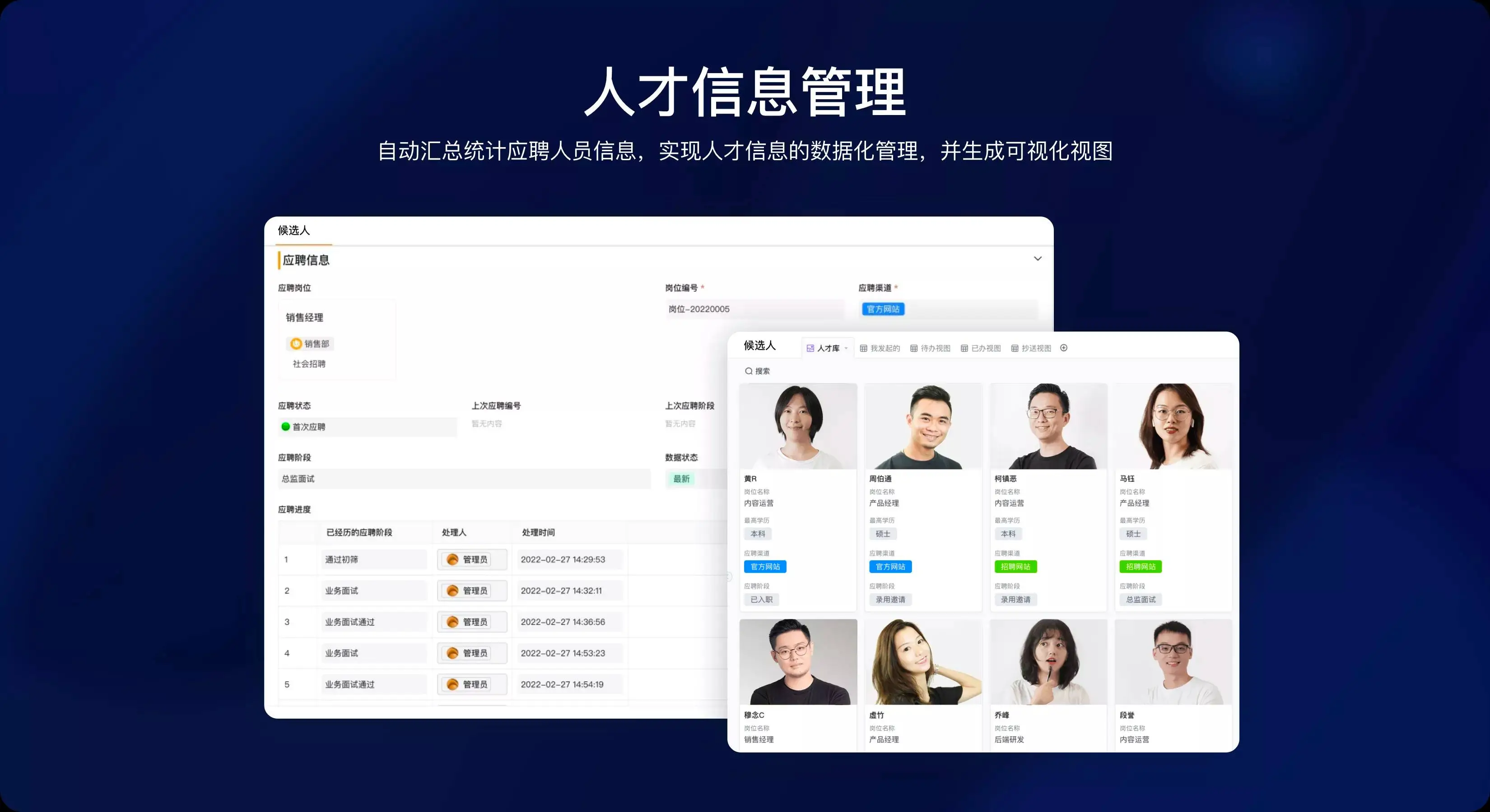 人事行政系统展示图