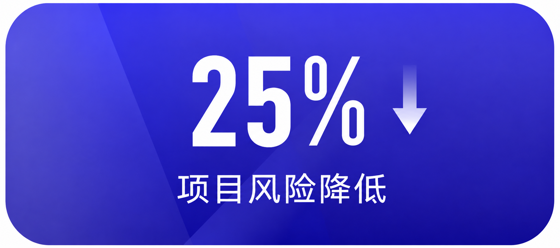 项目管理项目风险降低25%